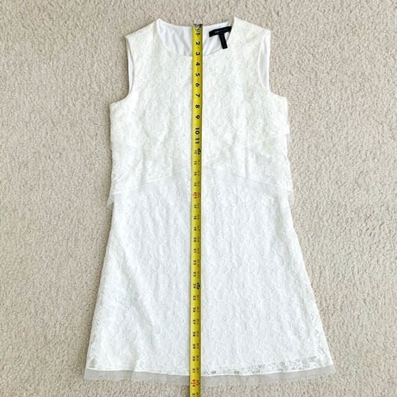 🌸NWOT🌸 BCBGMaxAzria AMELIE Off-White Lace Mini Dress - Picture 10 of 11
